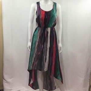 Xhilaration Multi-Color High/Low Hem Summer Dress